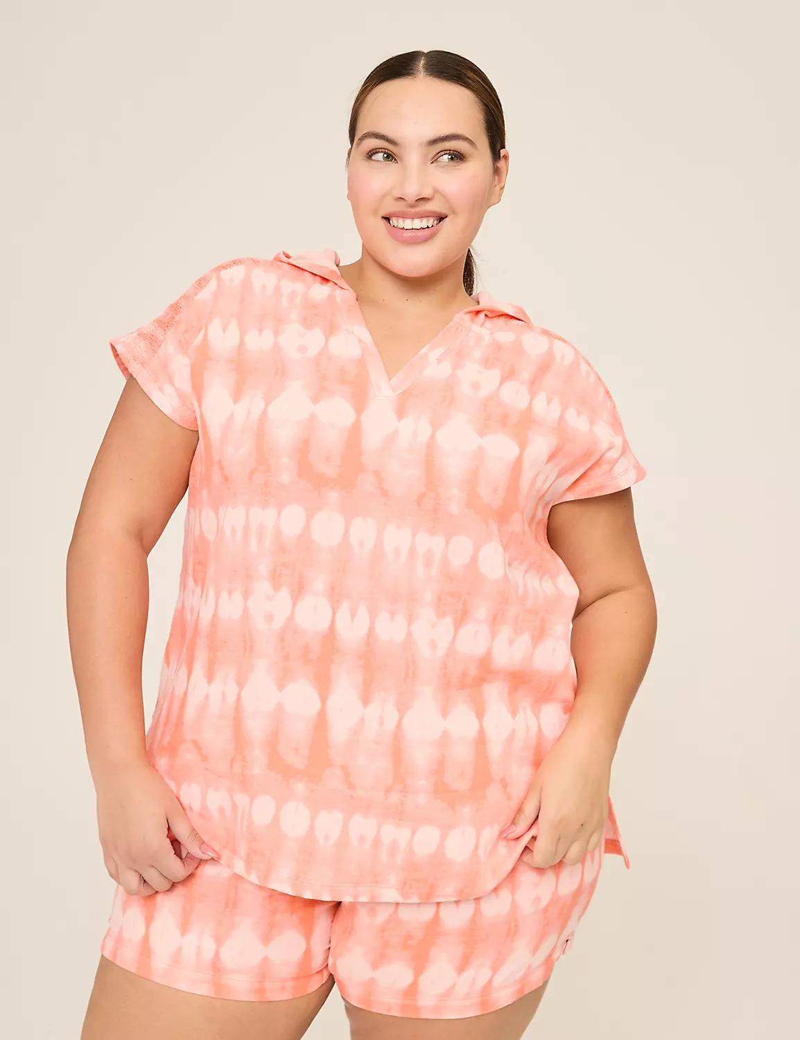 LIVI Gauze Short-Sleeve Hooded Top Product Image