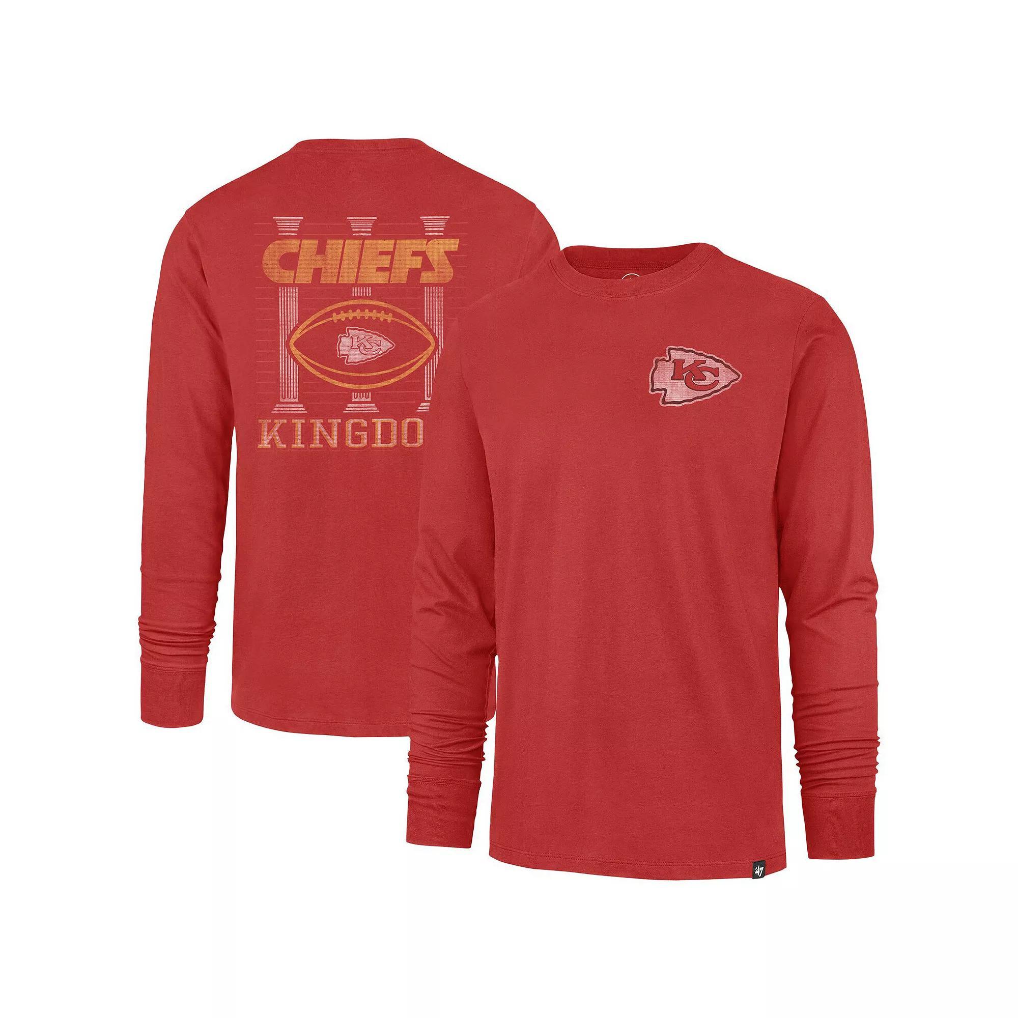 Men's '47 Red Kansas City Chiefs Regional Backer Franklin Long Sleeve T-Shirt, Size: Large Product Image