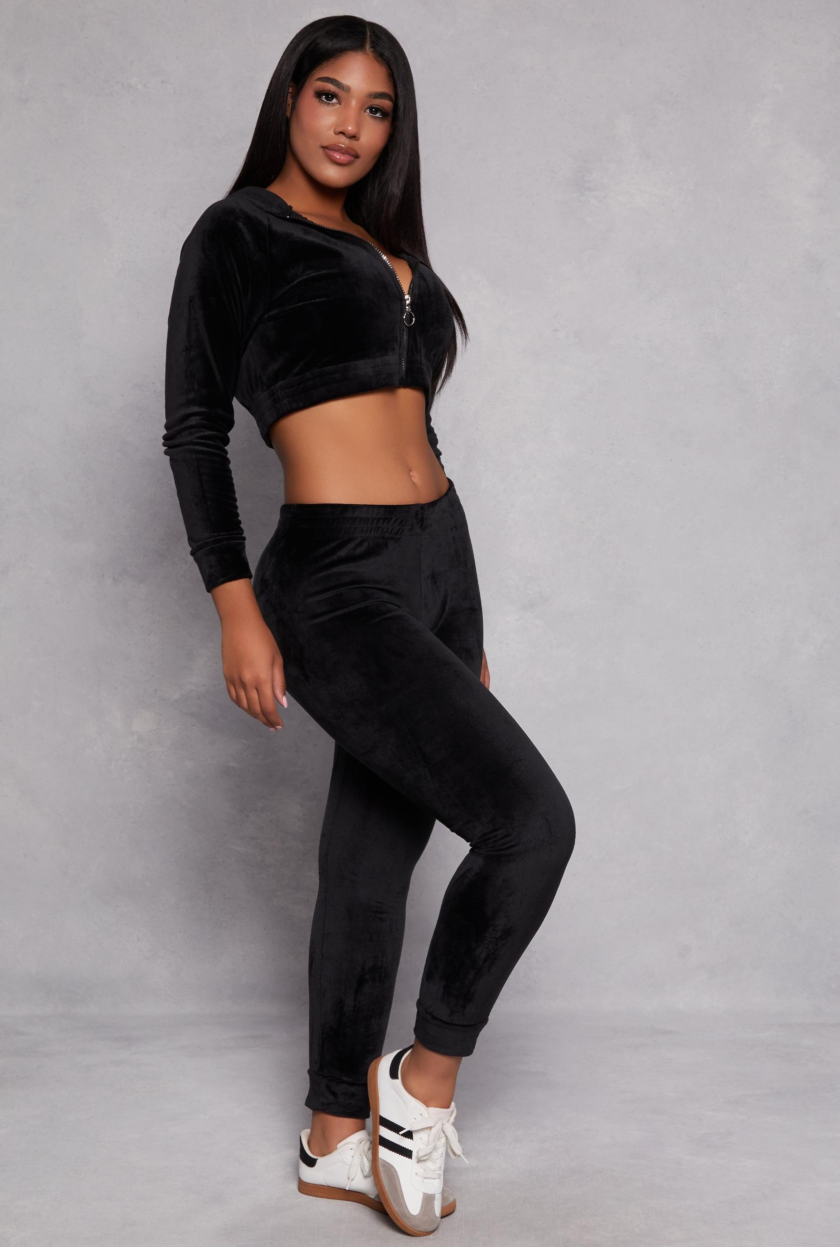 Womens Velour High Waist Jogger Product Image