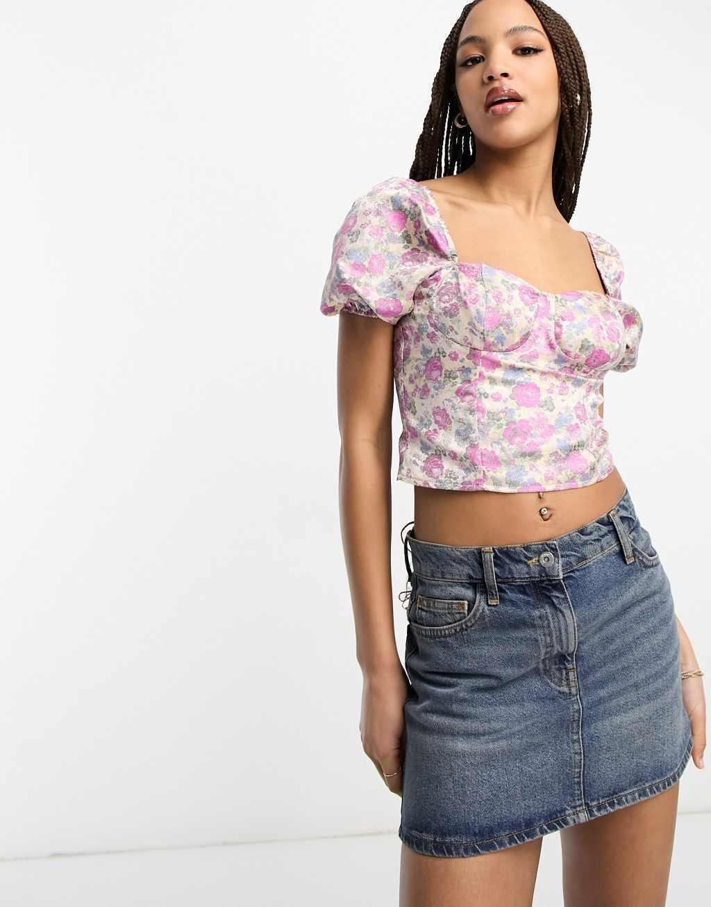 Miss Selfridge sweetheart corset top Product Image