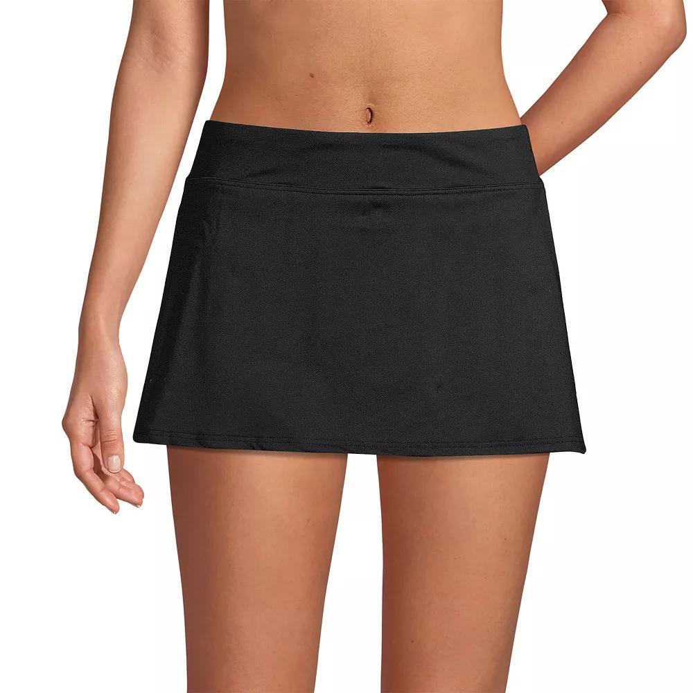 Women's Lands' End UPF 50 Mini Swim Skirt, Size: 4, Island Green Product Image