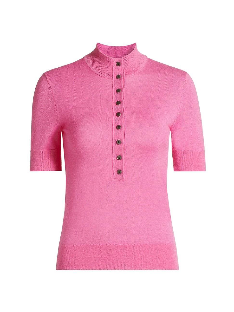 Womens Violette Cashmere Henley Top Product Image