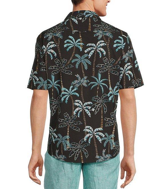 Caribbean Isle Breeze Performance Stretch Palm Print Short Sleeve Woven Shirt Product Image