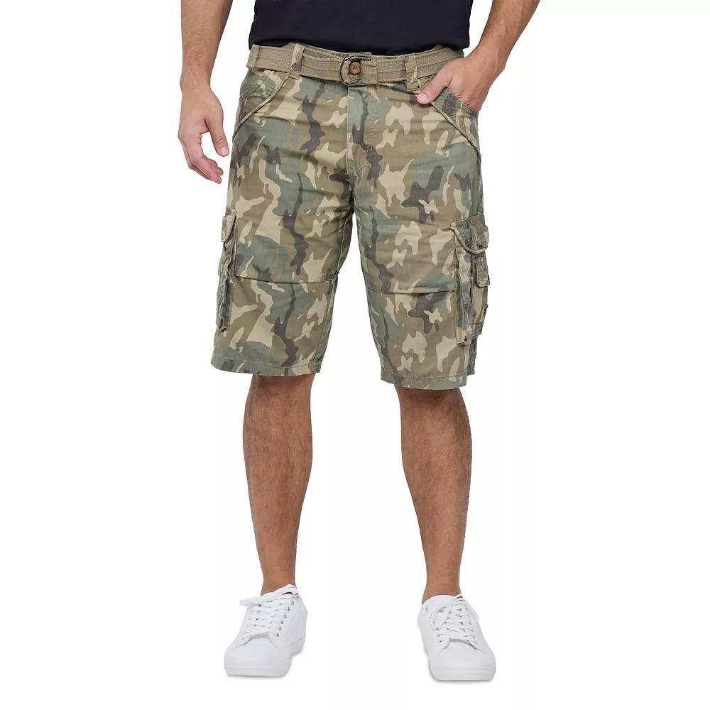Men's Xray Belted Double-Pocket Bermuda Cargo, Size: 42, Desert Green Product Image