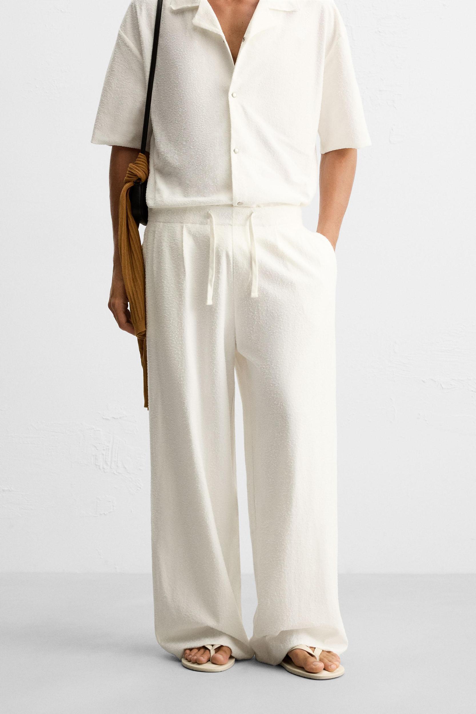 TEXTURED RELAXED FIT PANTS Product Image