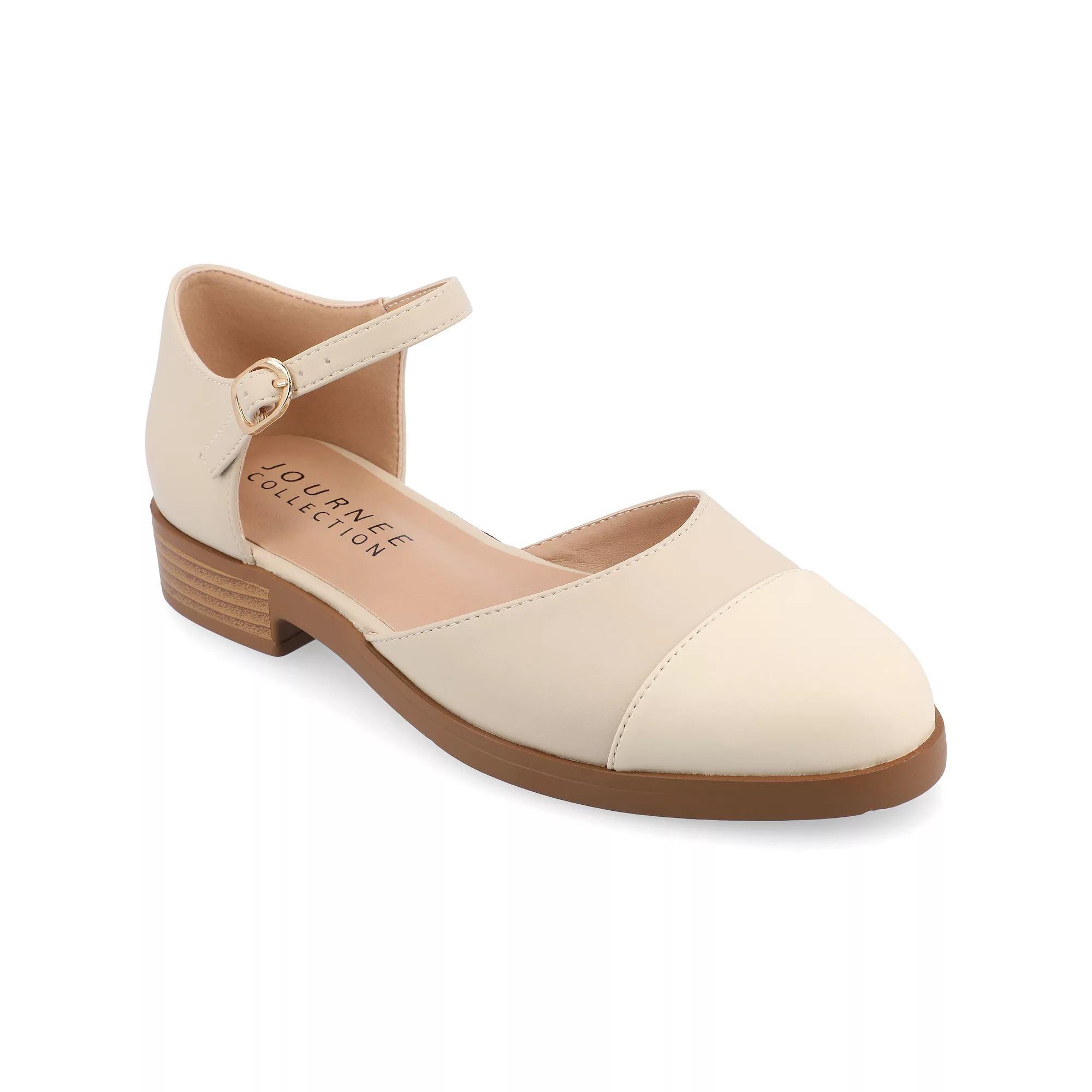 Journee Tesley Womens Tru Comfort Foam Two Tone Mary Jane Flats Product Image