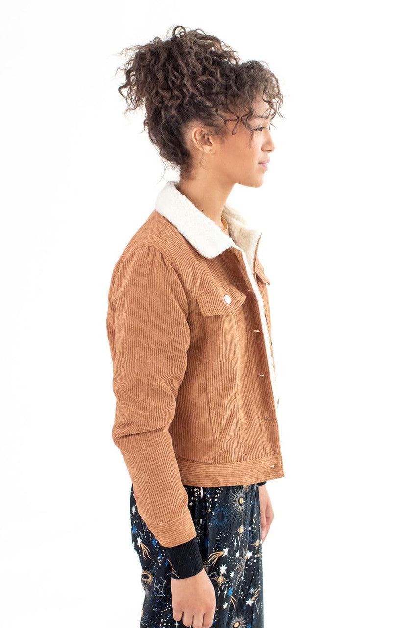 Brown Corduroy Trucker Jacket Product Image