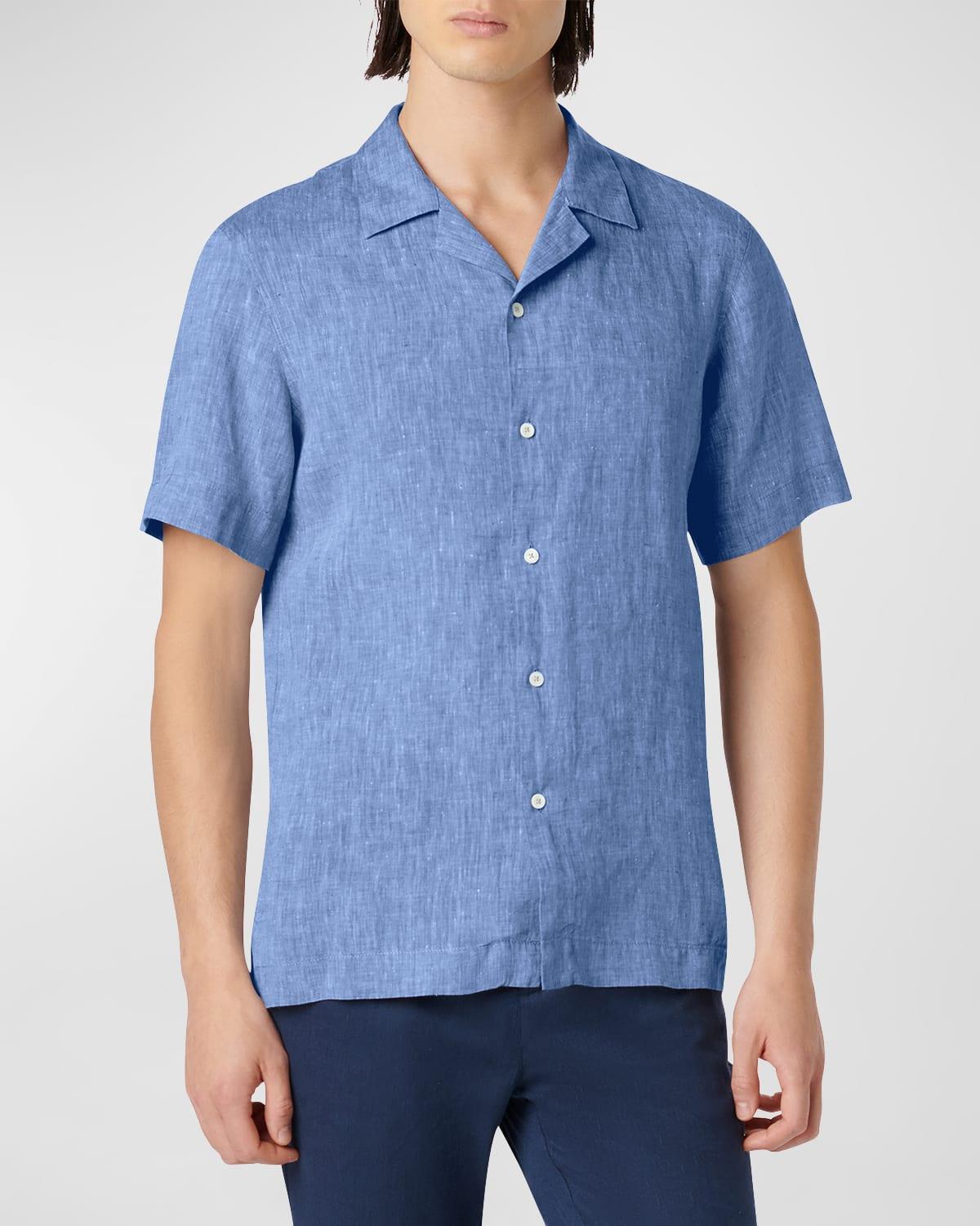 Mens Linen Camp Shirt Product Image
