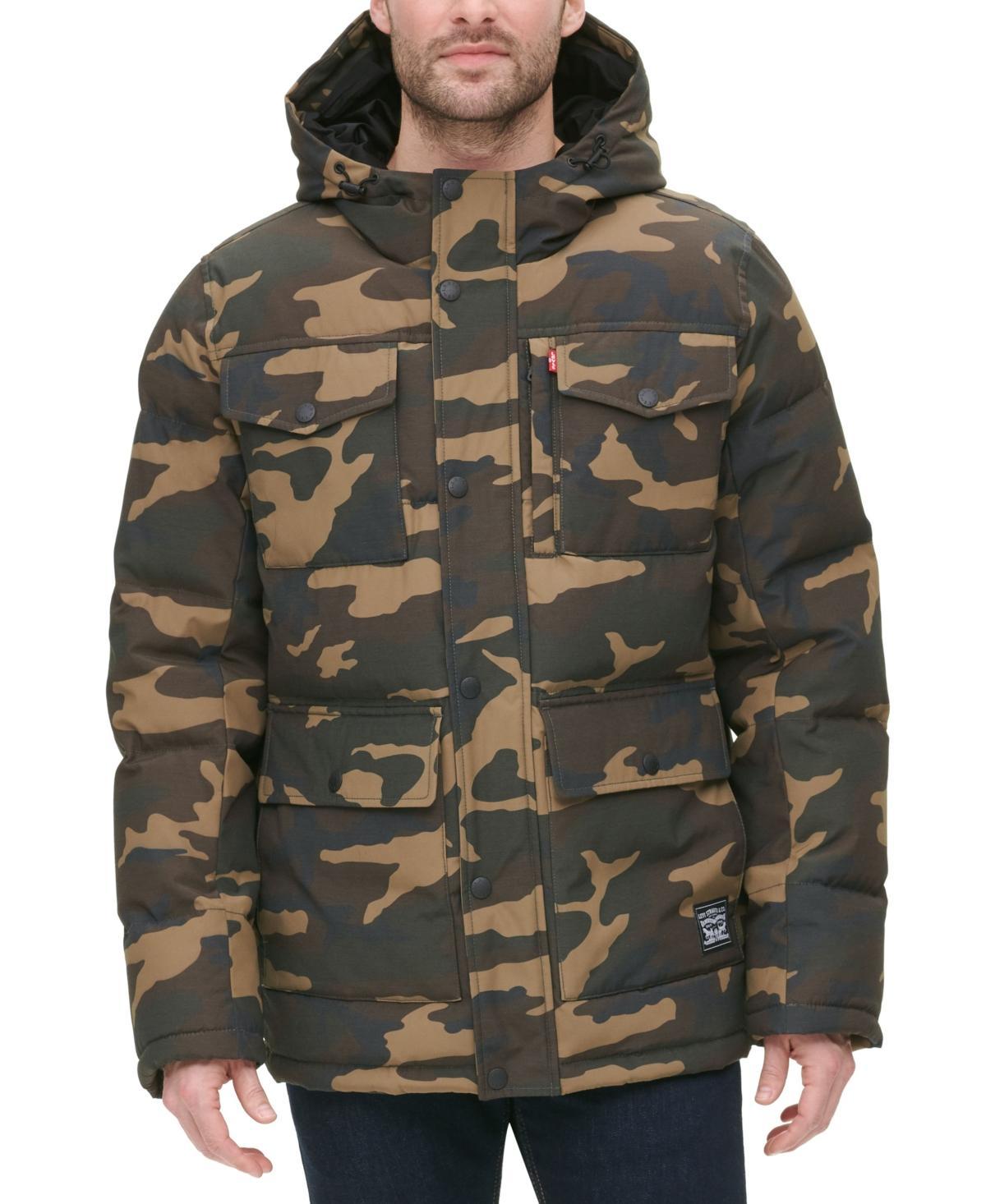 Men's Levi's® Four Pocket Hooded Parka, Size: Small, Gray Product Image