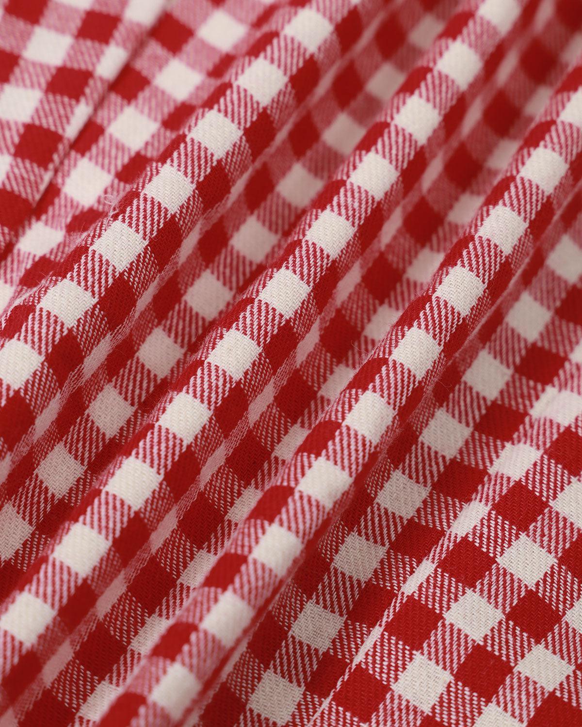 The Red Boat Neck Plaid Mini Dress Product Image