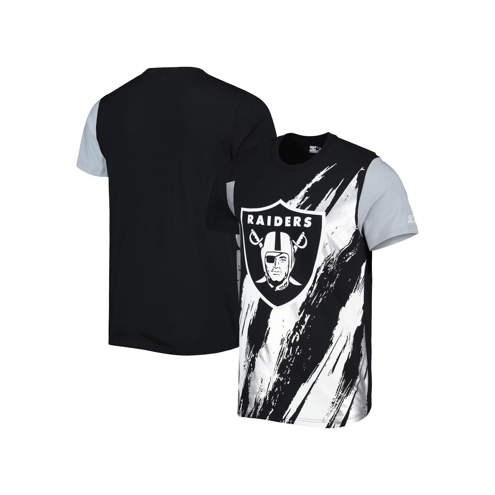 Men's Starter Black Las Vegas Raiders Extreme Defender T-Shirt, Size: Large, Lvr Black Product Image