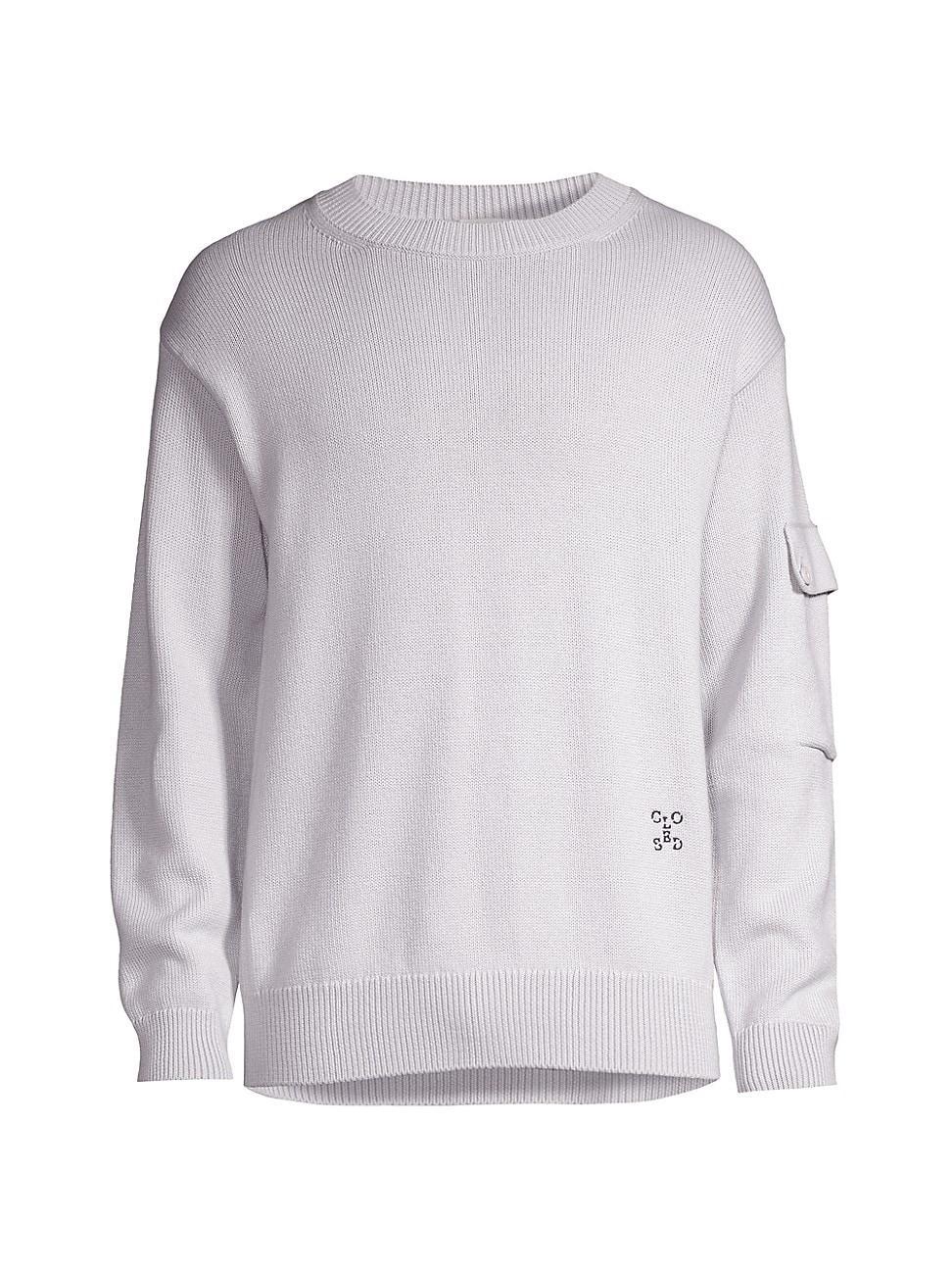 Mens Wool & Cotton-Blend Crewneck Sweater Product Image