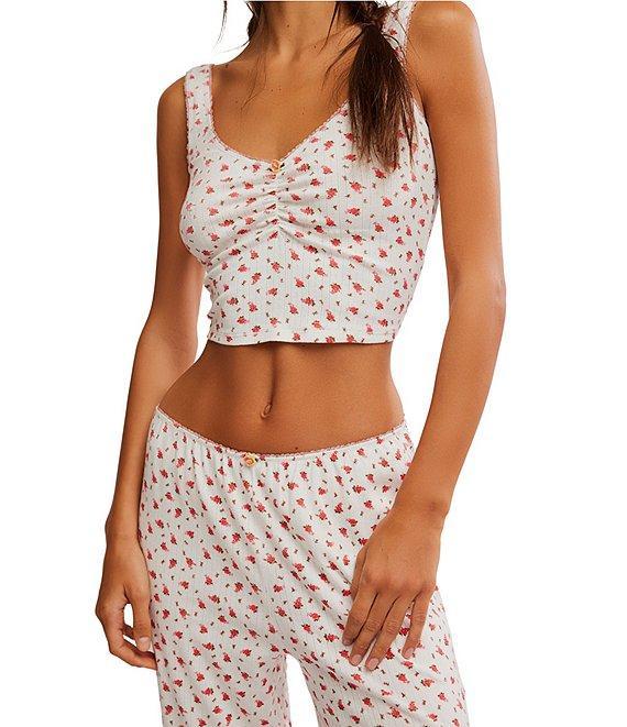 Free People Fresh In Love Ditsy Floral Pointelle Knit Lounge Set Product Image