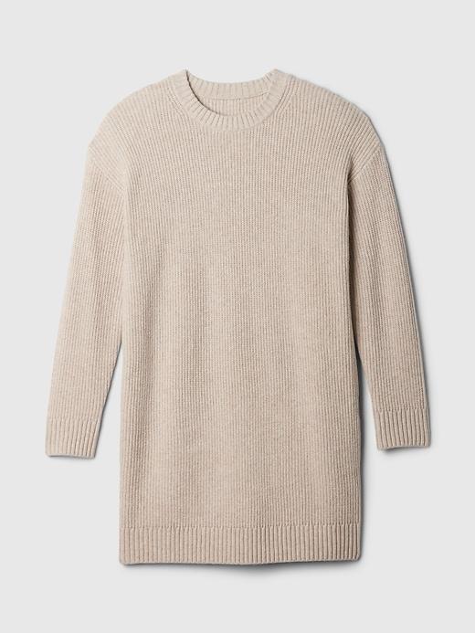 CashSoft Shaker-Stitch Mini Sweater Dress Product Image