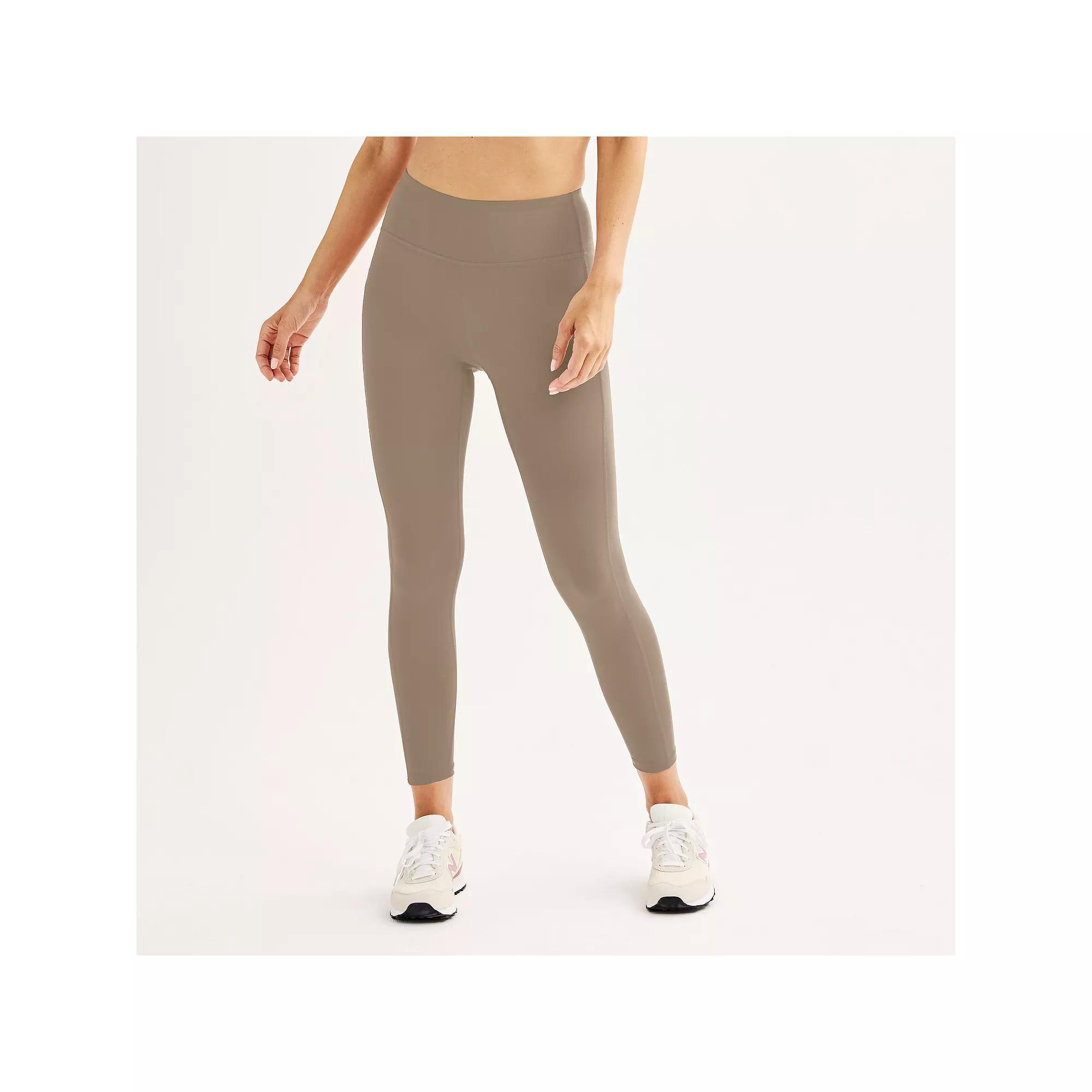 Women's Tek Gear® Ultrastretch High-Waisted Side Pocket 7/8 Leggings, Size: Large, Kalari Green Product Image