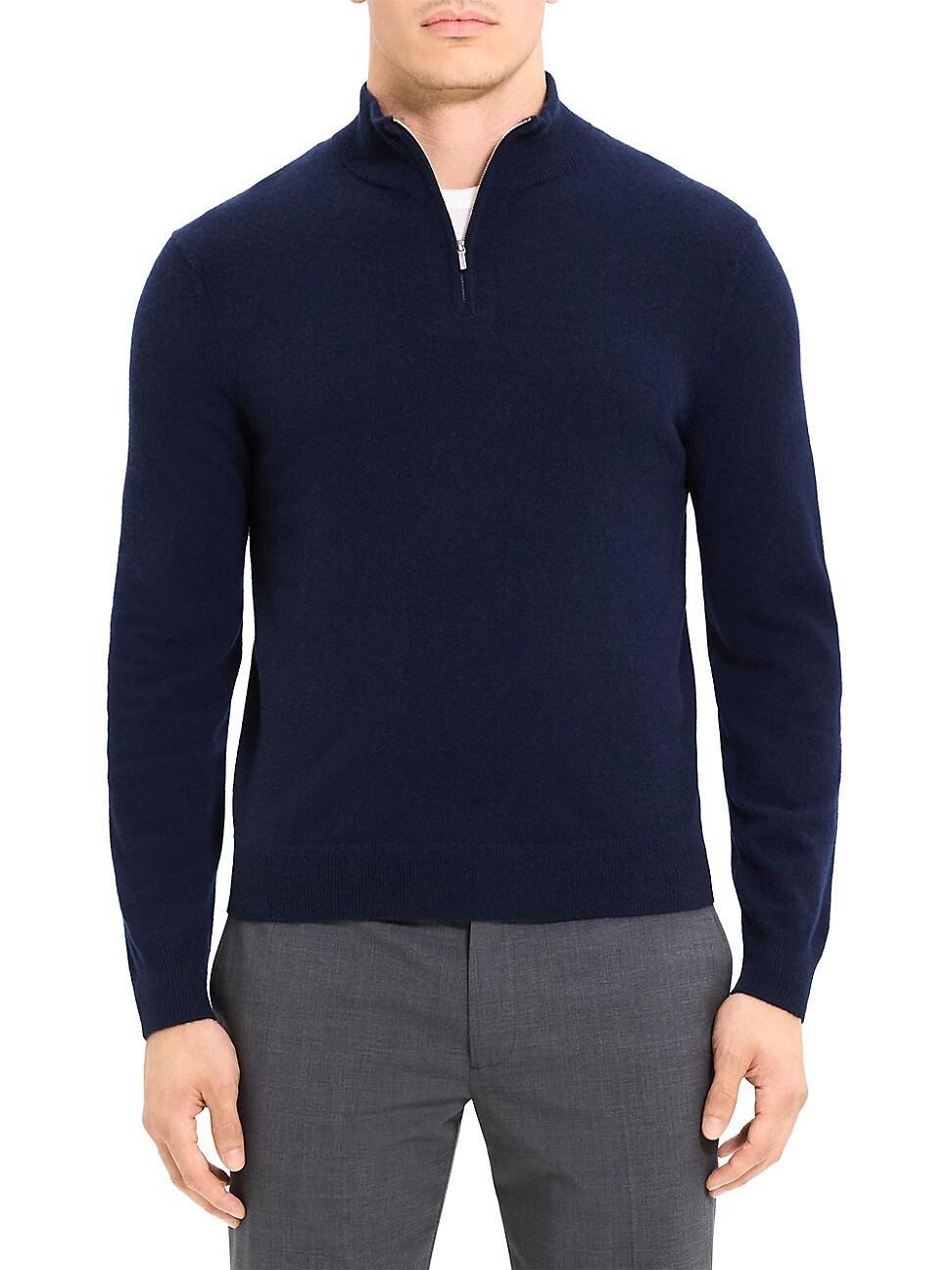 Theory Hilles Quarter Zip Cashmere Sweater Product Image