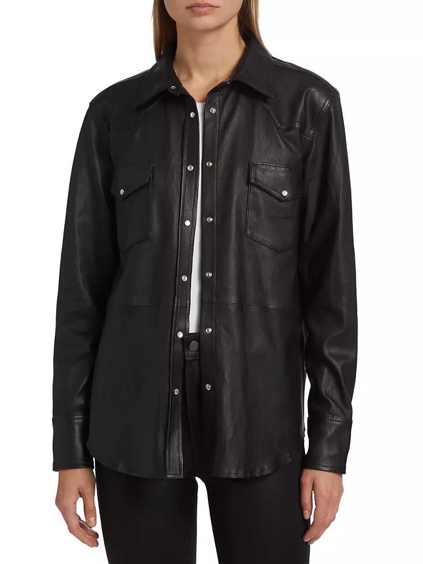 Leather Western Shirt Product Image