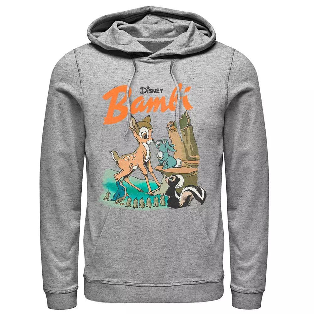 Disney's Bambi Men's Vintage Scene Hoodie, Size: XXL, Athletic Grey Product Image