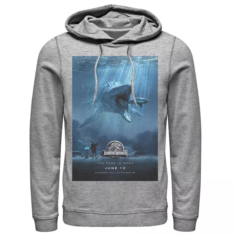 Men's Jurassic World Mosasaurus Movie Poster Hoodie, Size: XXL, Blue Product Image