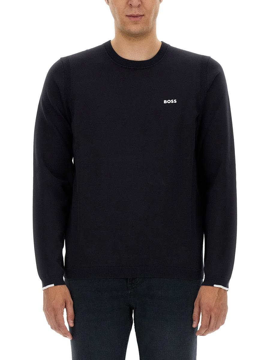 HUGO BOSS Sweatshirt With Logo In Blue Product Image