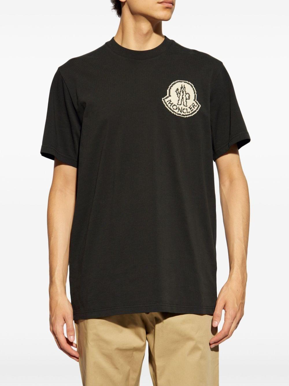 MONCLER Logo Cotton Jersey T-shirt In Multicolor Product Image
