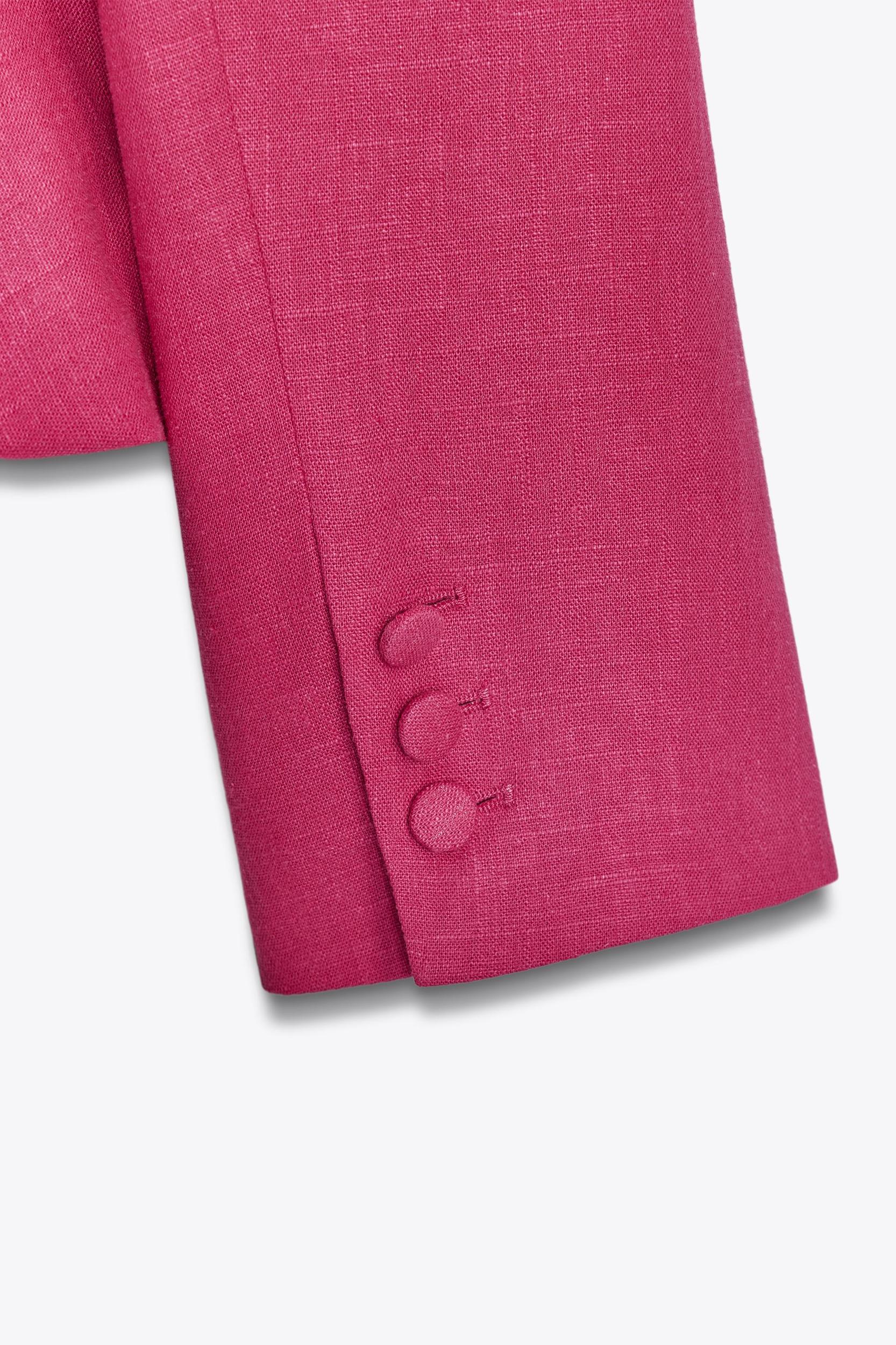 LINEN PEPLUM BLAZER Product Image