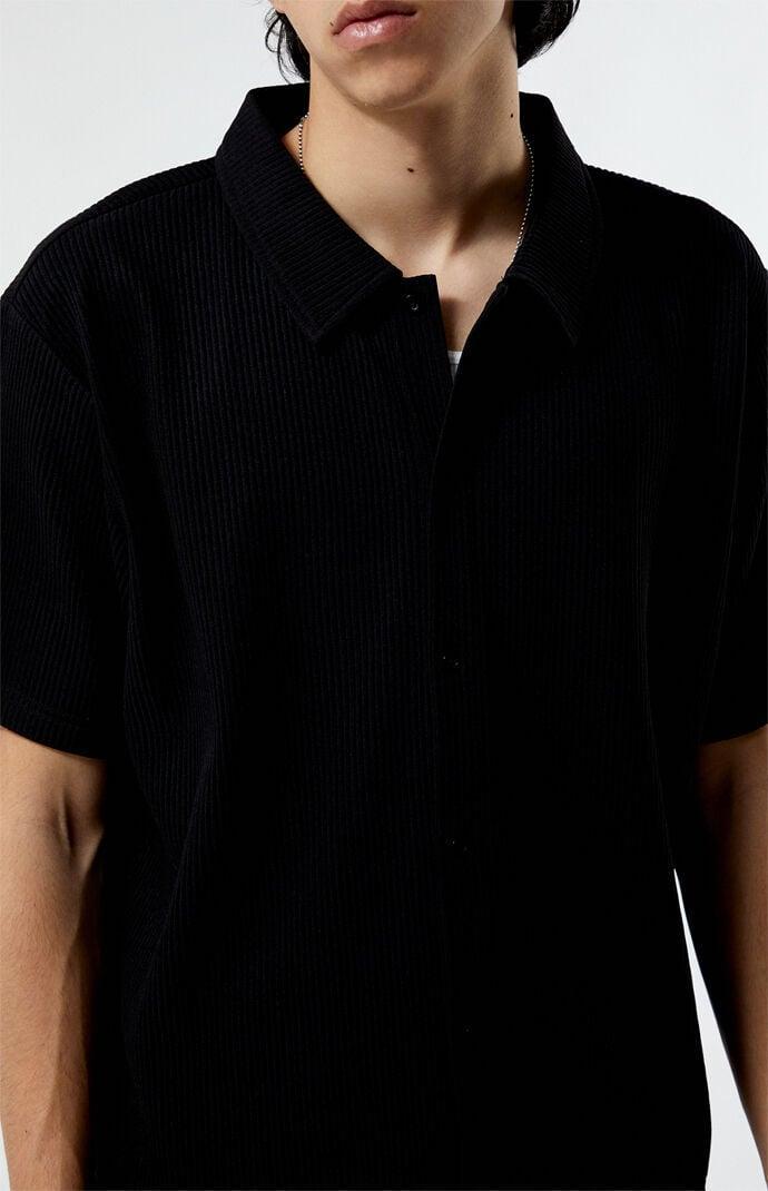 Men's Ribbed Woven Camp Shirt Product Image