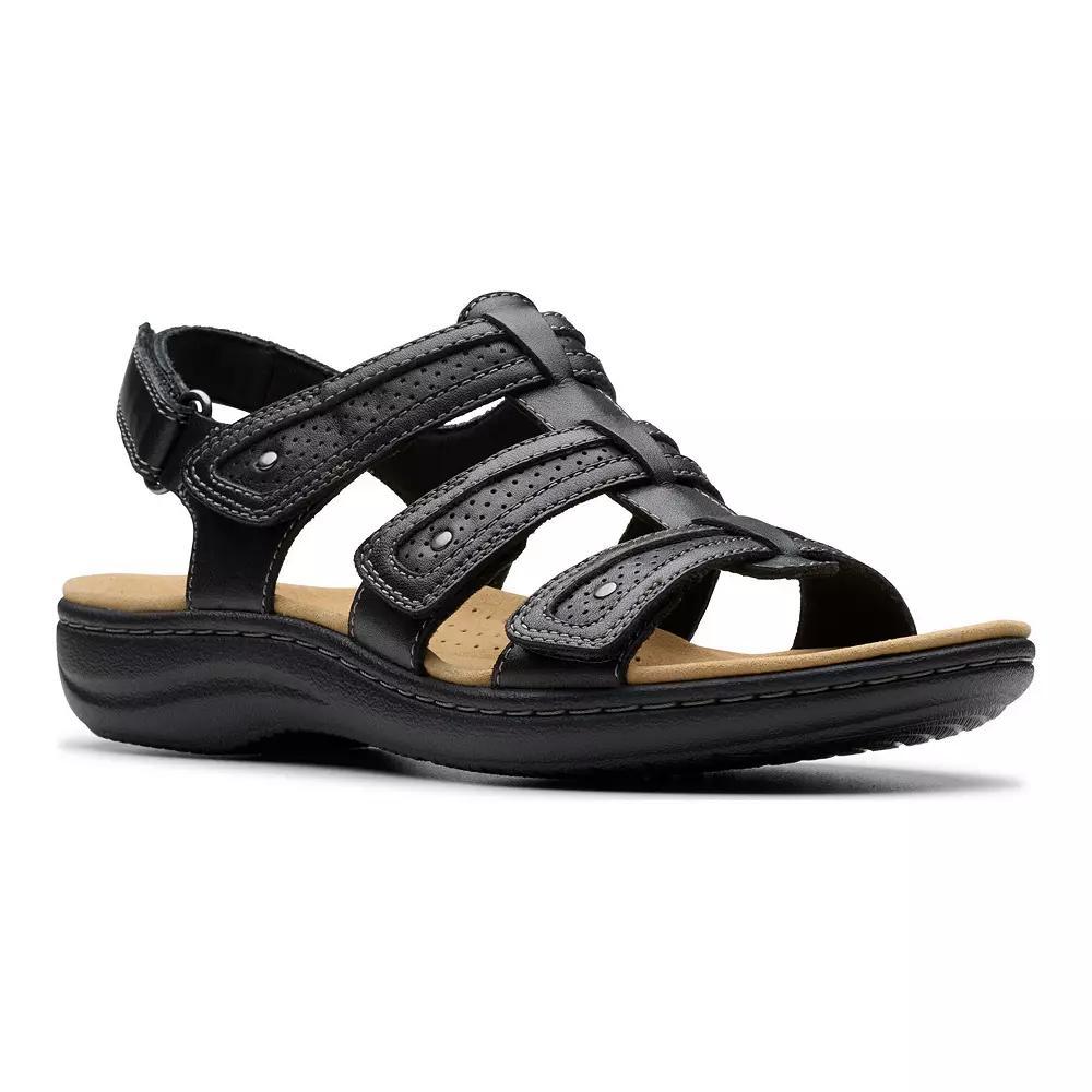 Clarks® Laurieann Ivy Women's Leather Sandals, Size: 10, Black Product Image