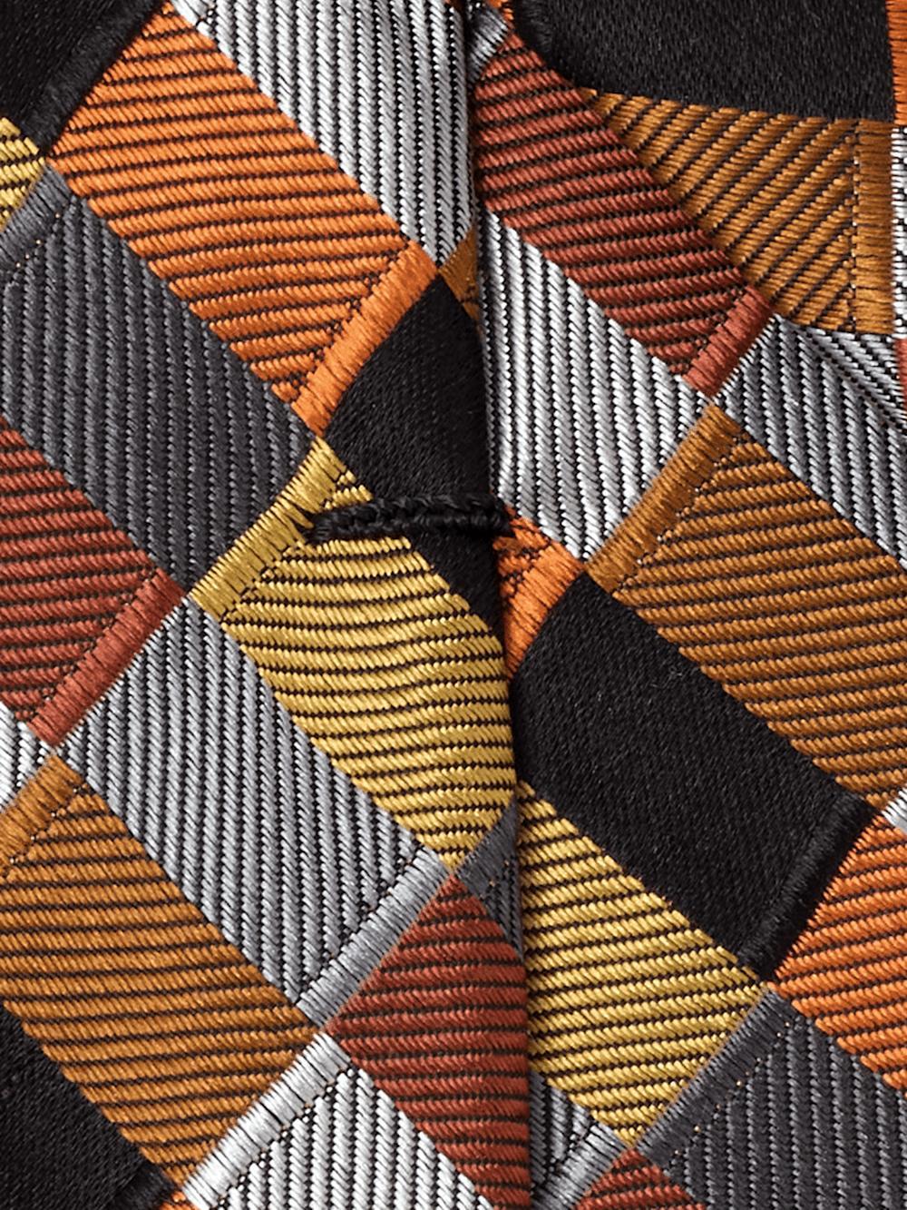 Geometric Woven Silk Tie - Multi Product Image