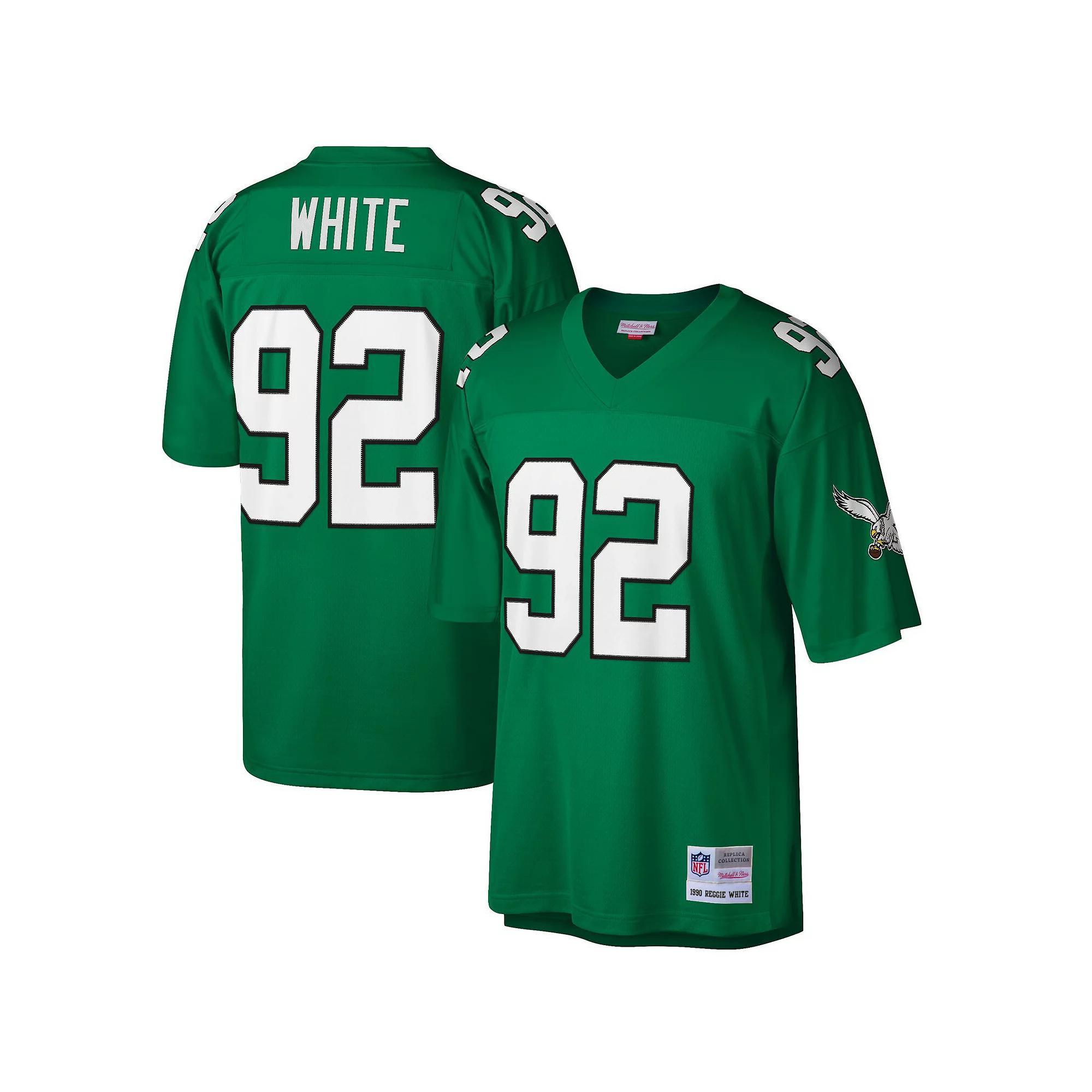 Men's Mitchell & Ness Reggie White Kelly Green Philadelphia Eagles Big & Tall 1990 Retired Player Replica Jersey, Size: 4XB Product Image