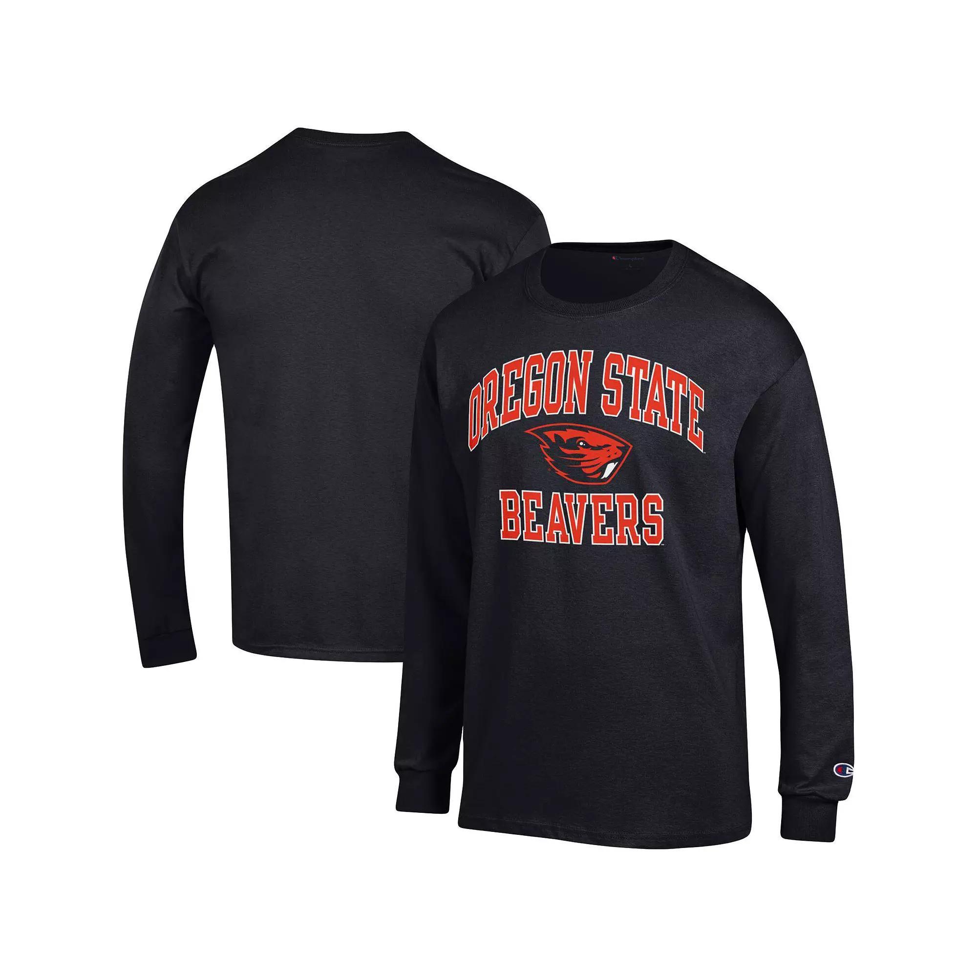 Men's Champion Black Oregon State Beavers High Motor Long Sleeve T-Shirt, Size: Large Product Image