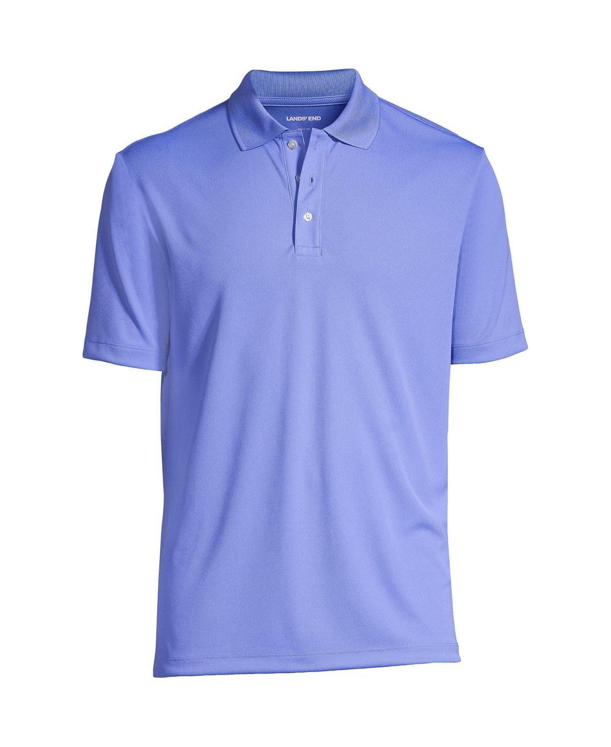 Men's Tall Lands' End School Uniform Solid Active Polo, Size: Large Tall, Harbor Gray Product Image
