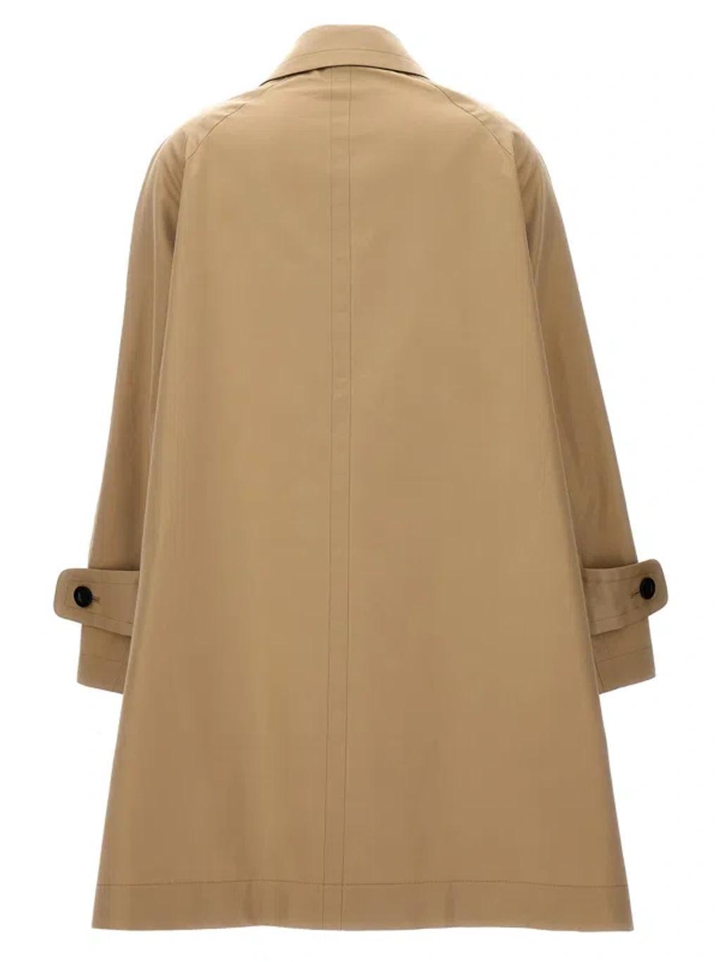 SACAI Dress Insert Trench Coat In Cream Product Image