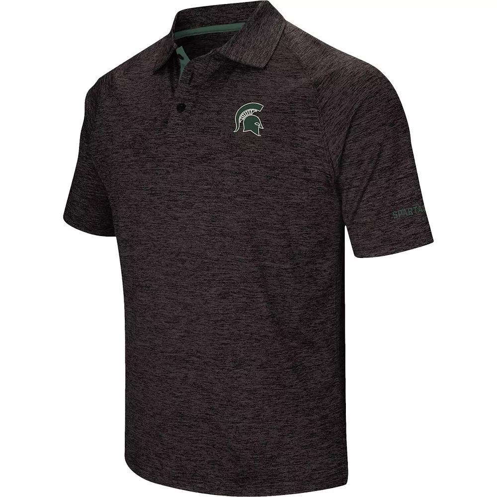 Men's Colosseum Black Michigan State Spartans Down Swing Polo, Size: 2XL, Charco Product Image