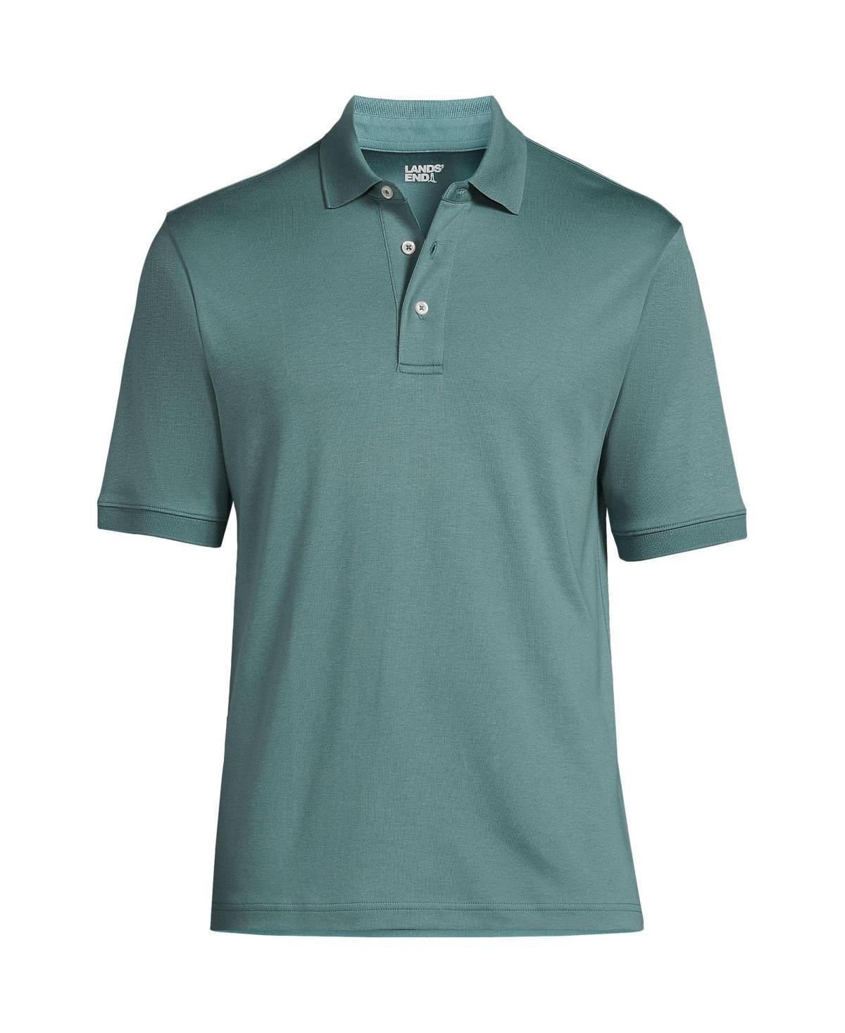 Big & Tall Lands' End Super Soft Supima Polo, Men's, Size: XXL Tall, Pale Grey Blue Product Image