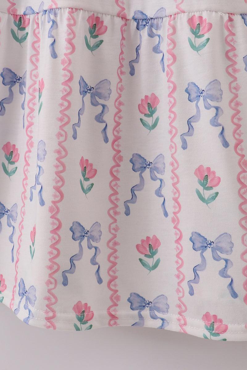 Green floral print mom dress Product Image