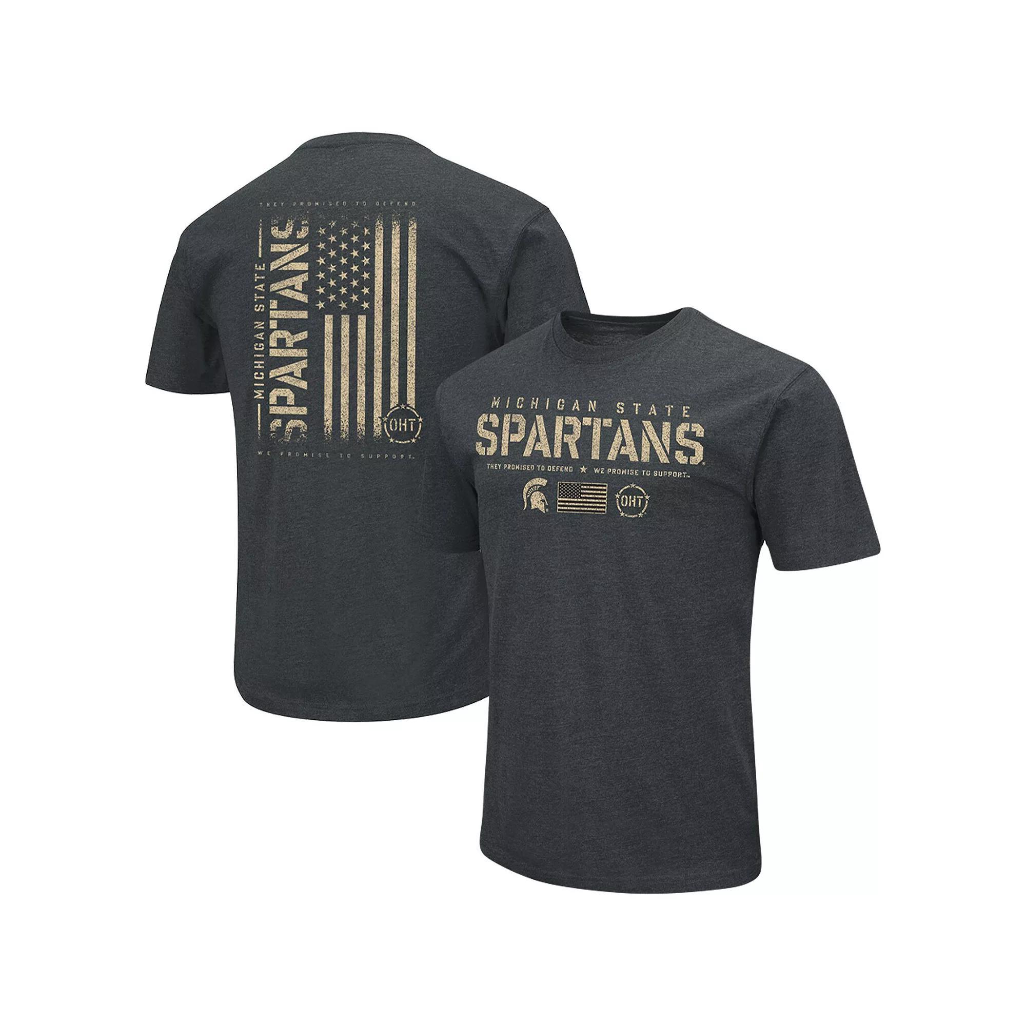 Men's Colosseum Heathered Black Missouri Tigers OHT Military Appreciation Flag 2.0 T-Shirt, Size: 2XL, Charco Product Image
