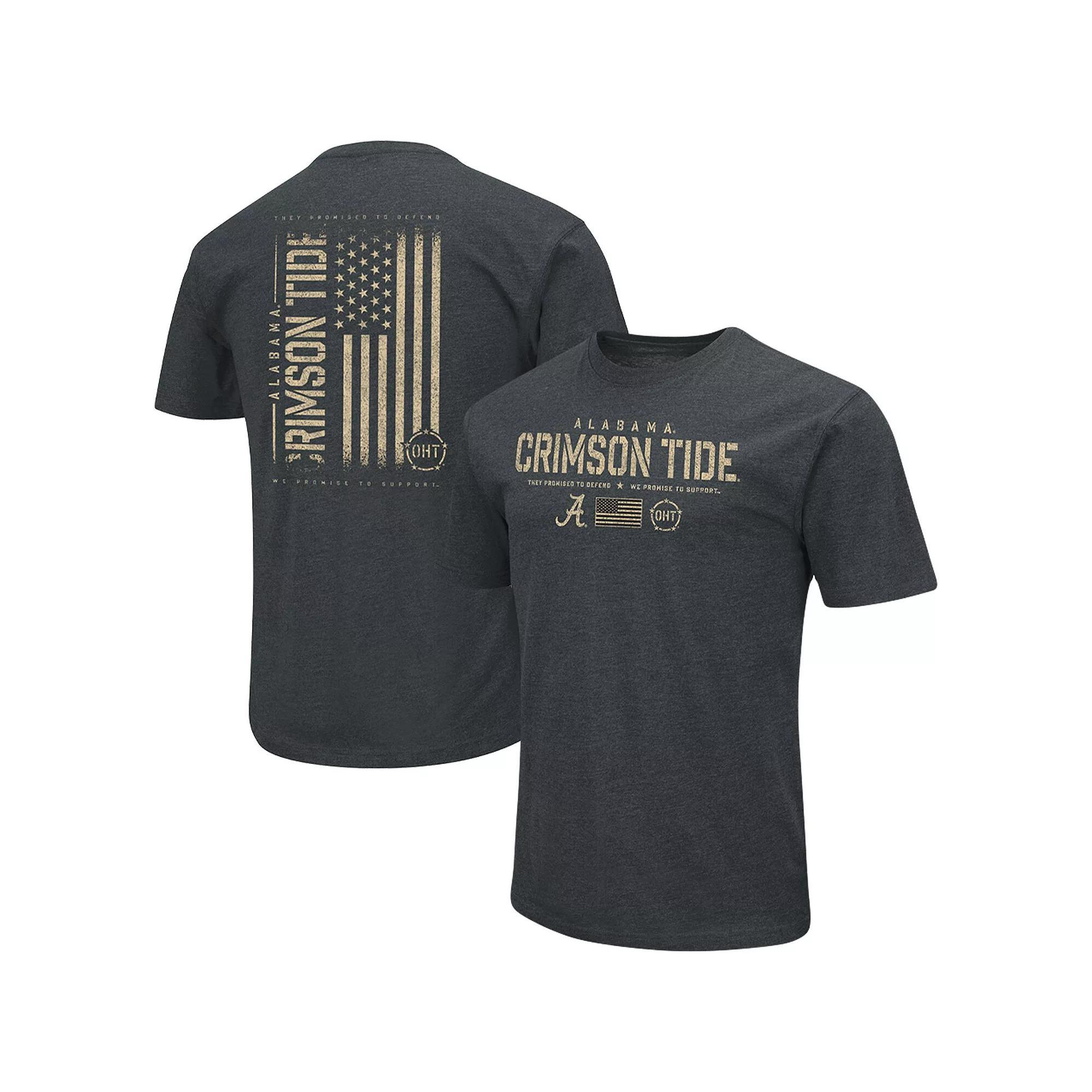 Mens Colosseum Heathered Black Alabama Crimson Tide OHT Military Appreciation Flag 2.0 T-Shirt Product Image