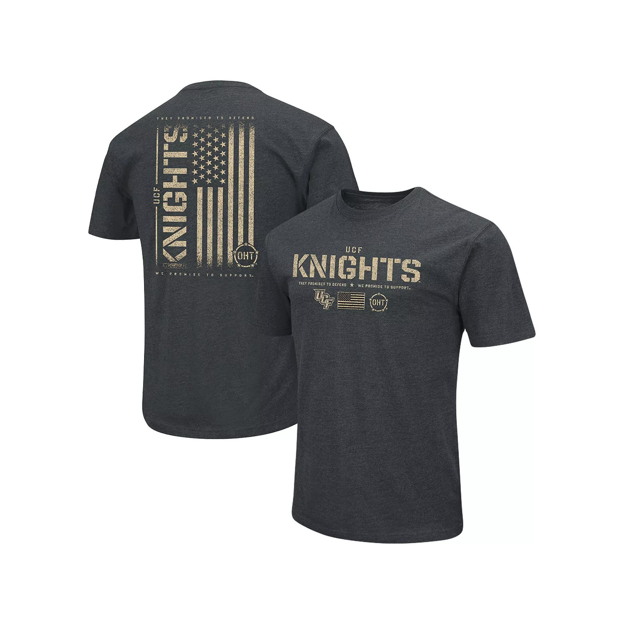 Men's Colosseum Heathered Black Arizona State Sun Devils OHT Military Appreciation Flag 2.0 T-Shirt, Size: Medium, Charco Product Image