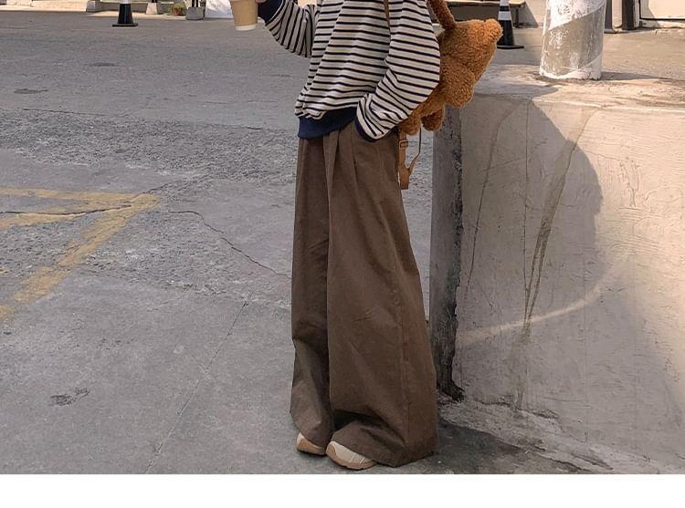 Round Neck Striped Contrast Trim Pullover Product Image