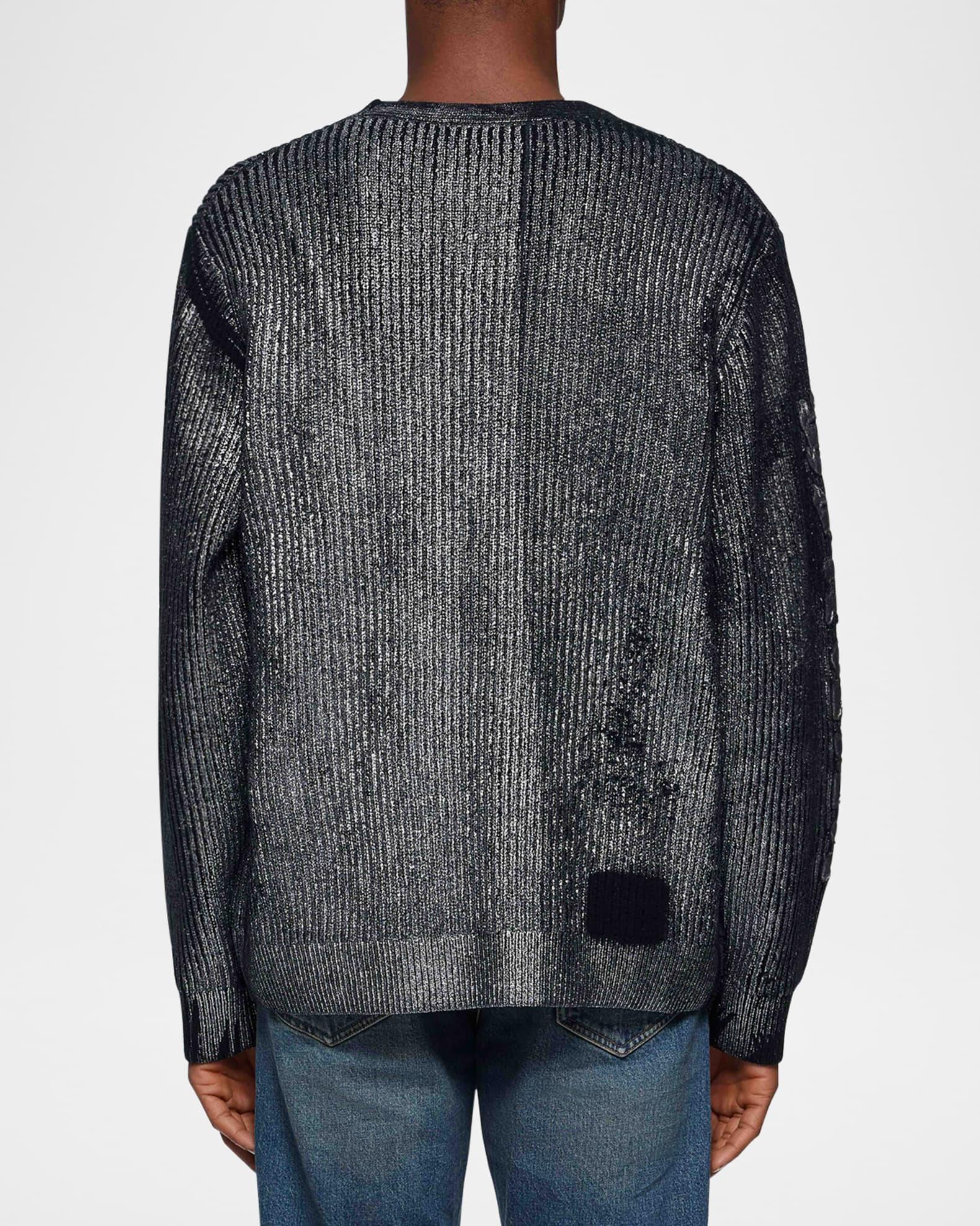 Mens Foiled Wool Cardigan Product Image