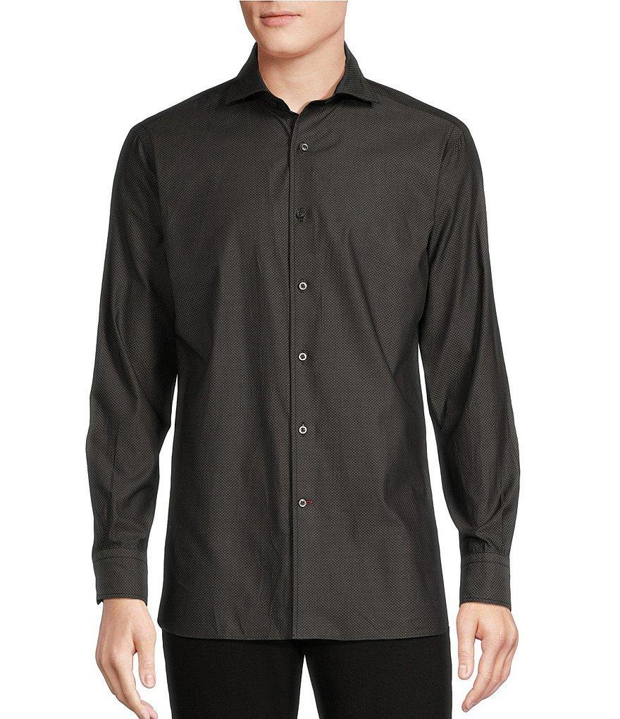 Cremieux Blue Label Chamonix Collection Mini Geometric Print Long Sleeve Woven Shirt Product Image