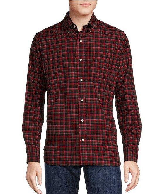 Cremieux Blue Label Tailored Fit Plaid Oxford Long Sleeve Woven Shirt Product Image
