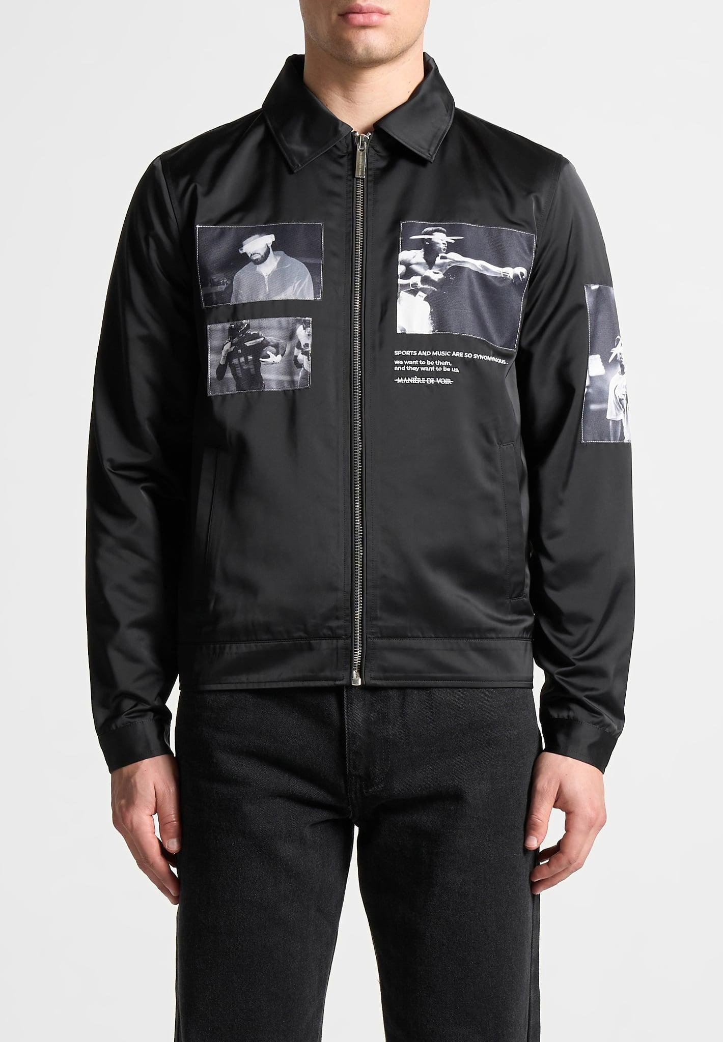 Satin Icon Jacket - Black Male Product Image