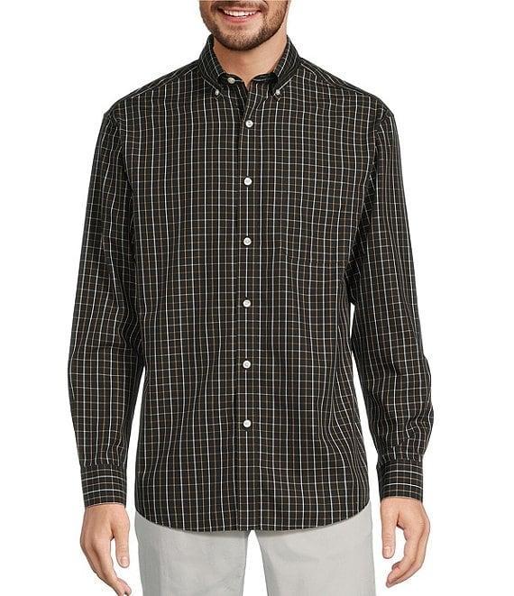 Gold Label Roundtree & Yorke Non-Iron Long Sleeve Windowpane Sport Shirt Product Image