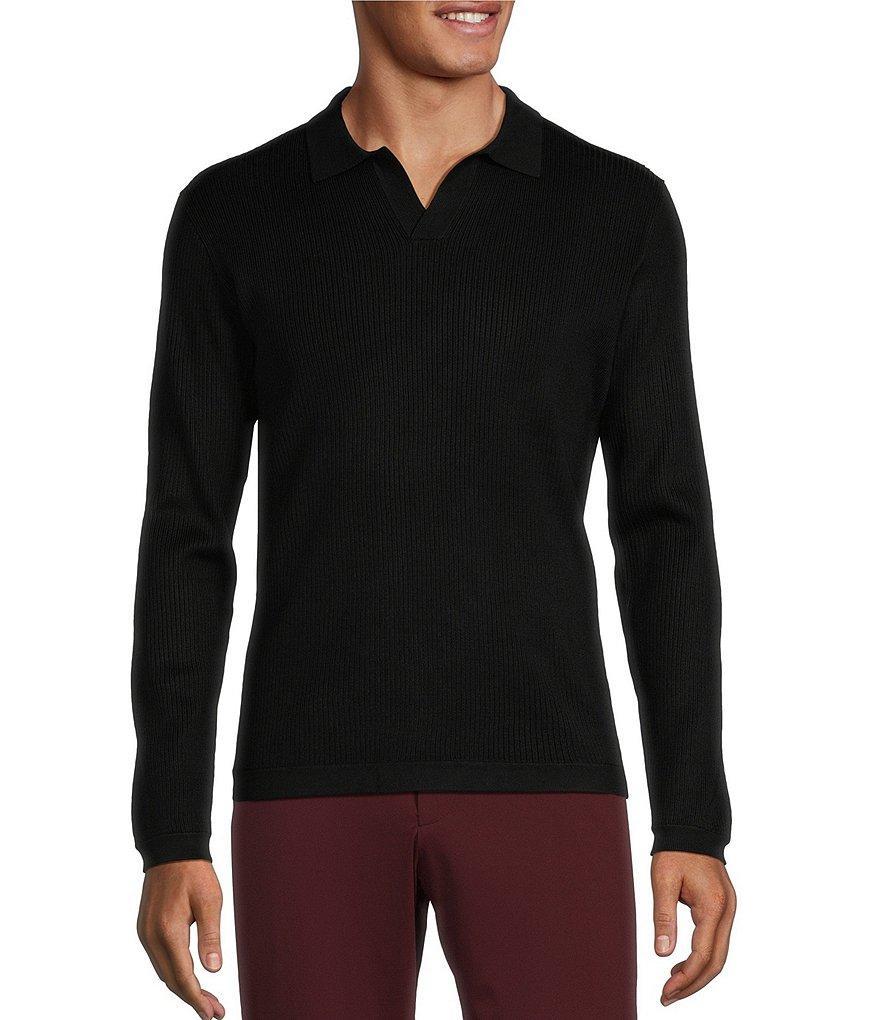 Murano Performance Textured Long Sleeve Johnny Sweater Product Image