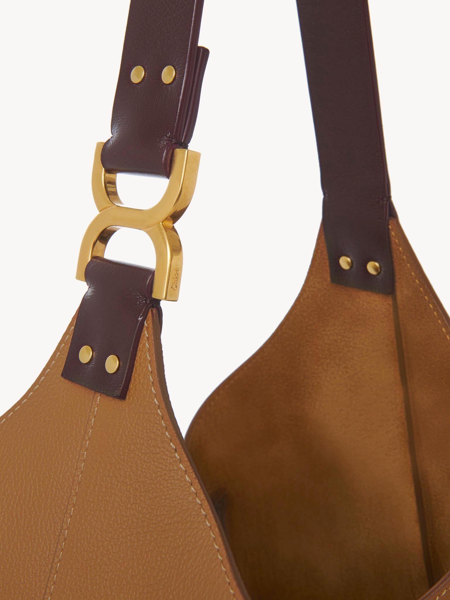 Marcie hobo bag in grained leather Product Image