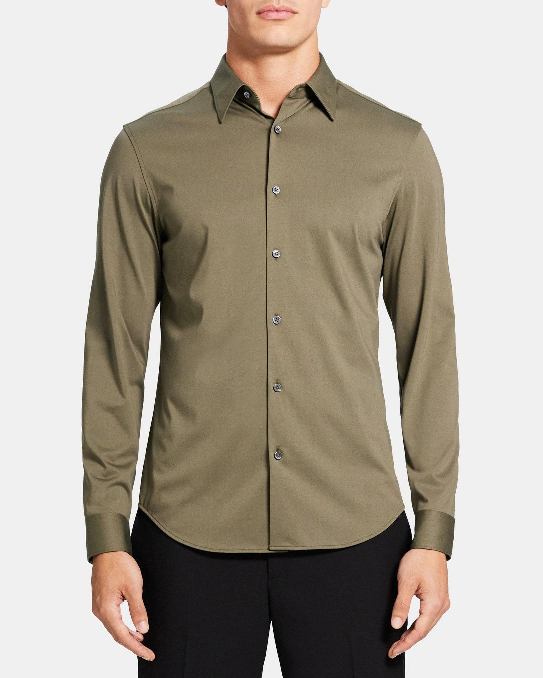 Tailored Shirt in Structure Knit Product Image