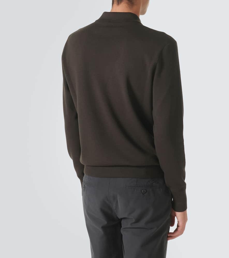 LORO PIANA Virgin Wool Polo Sweater In Green Product Image