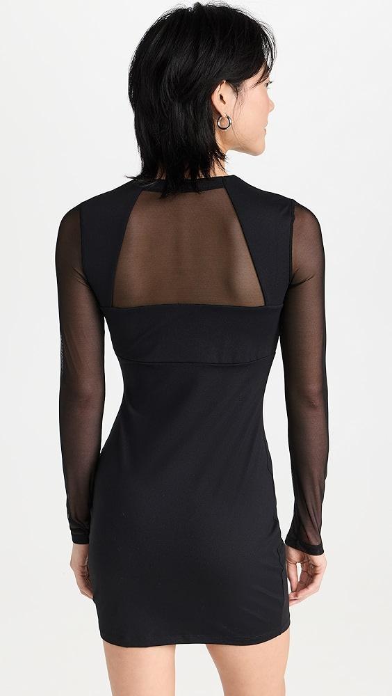 Susana Monaco Mesh Crew Long Sleeve Dress | Shopbop Product Image